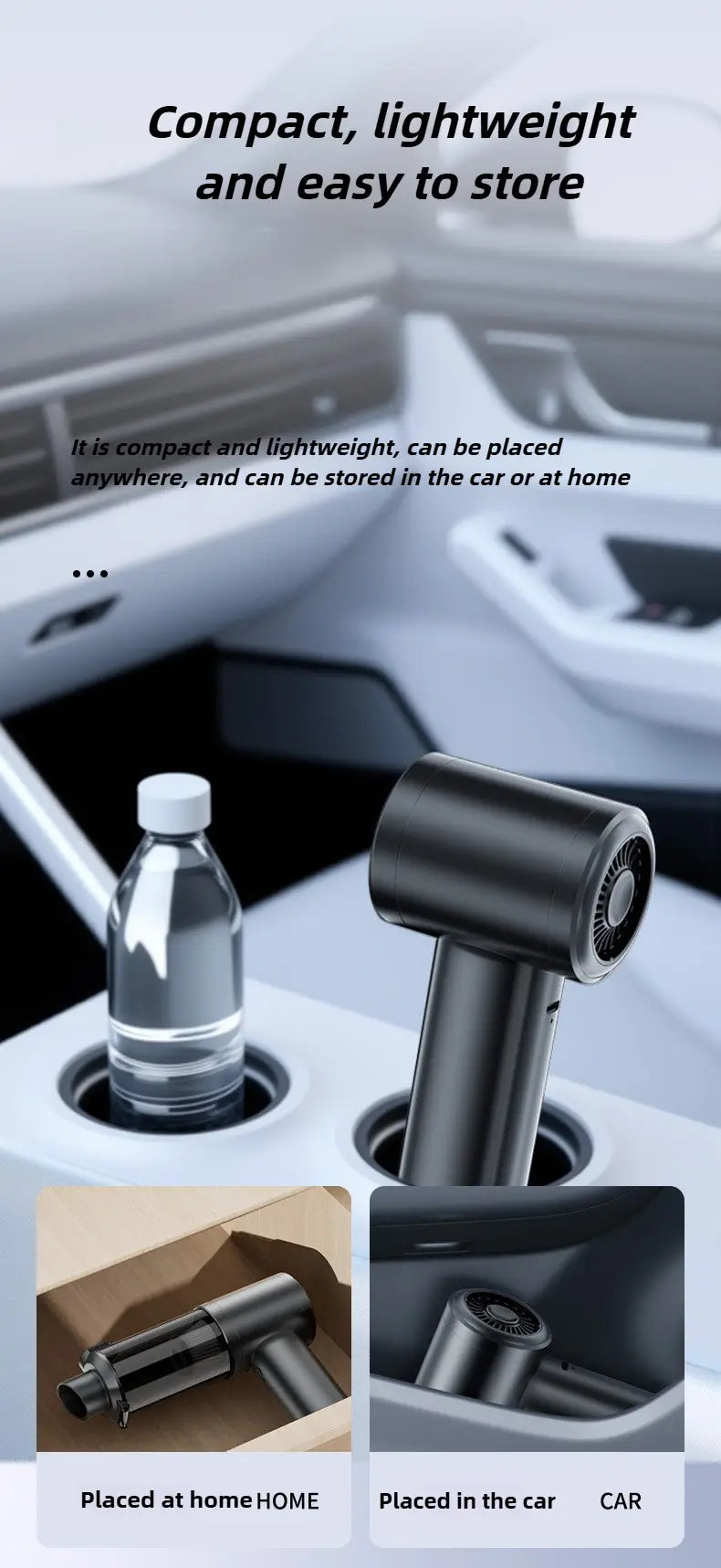 Portable highpower mini vacuum cleaner